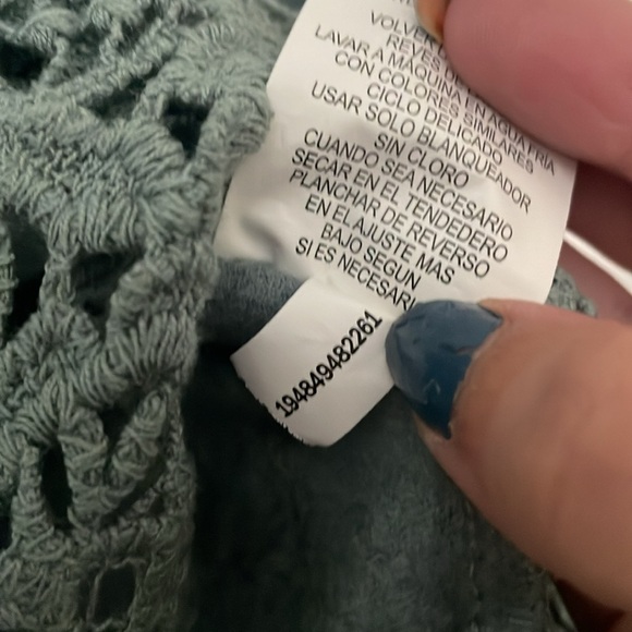 Rewind Green Sweatshirt with Lace Hem Size M - Picture 5 of 6